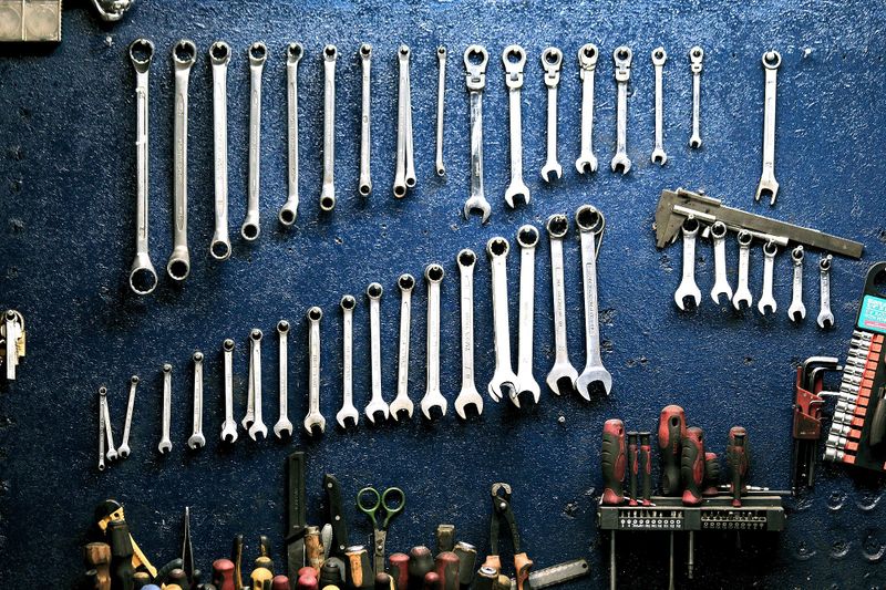 Workshop tools and hardware assortment