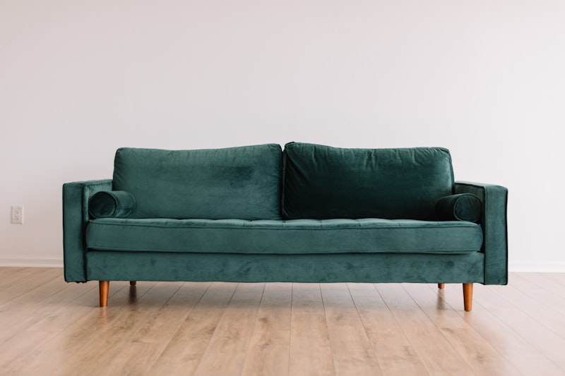 Contemporary sofa in a bright showroom